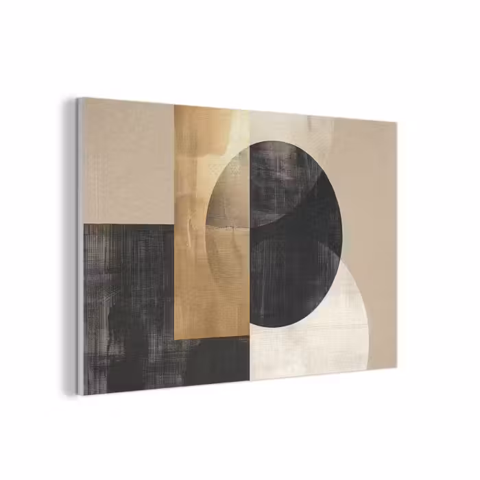 Akoestisch schilderij - Abstract - Goud - Zwart - Kunst
