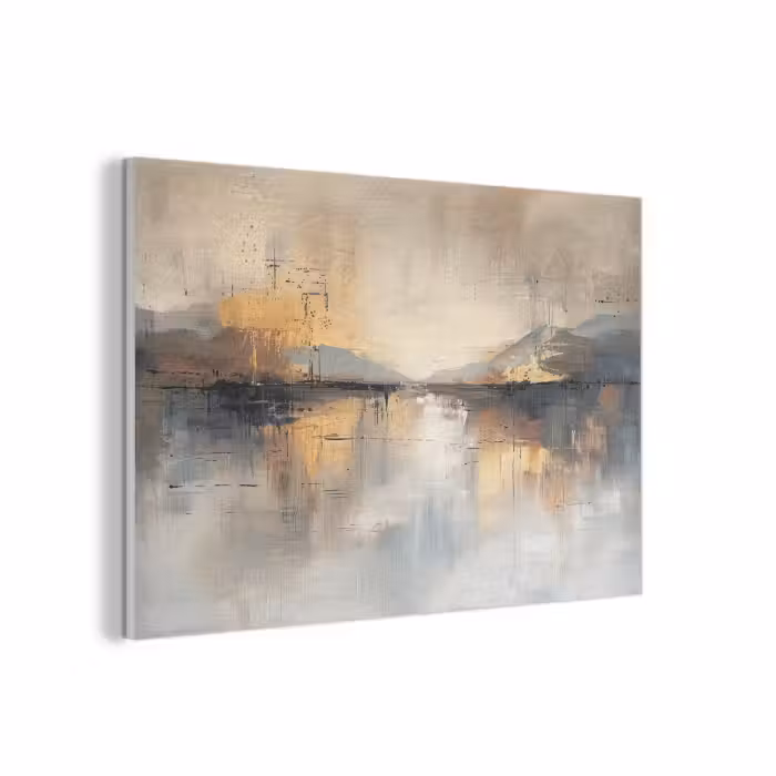 Akoestisch schilderij - Abstract - Modern - Beige - Aesthetic - Goud