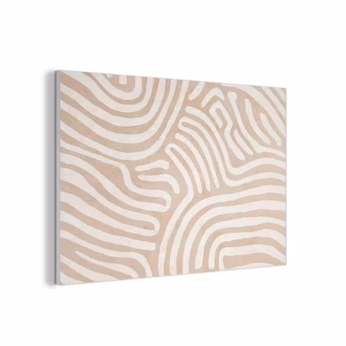 Akoestisch schilderij - Beige - Aardspatroon