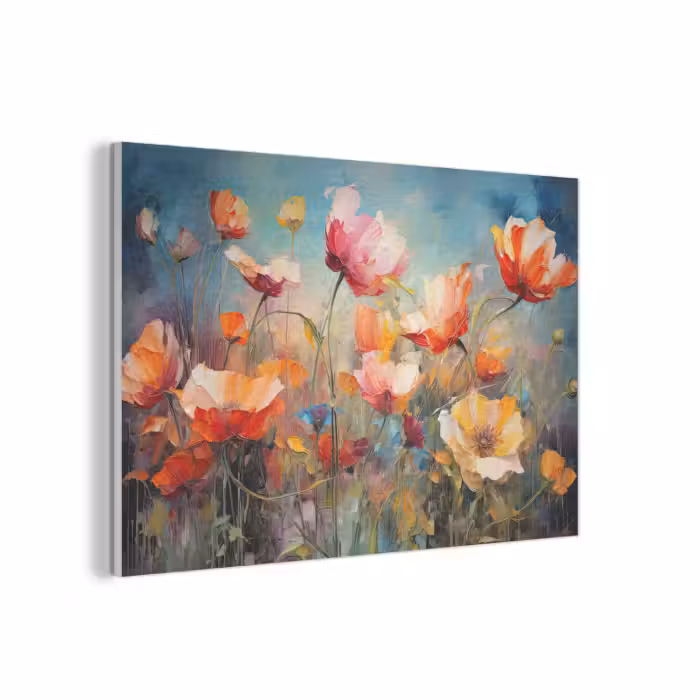 Akoestisch schilderij - Bloemen - Watercolor - Kunst - Botanisch - Natuur