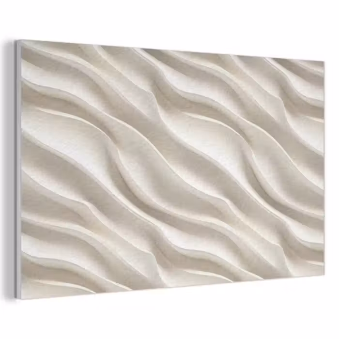 Akoestisch schilderij - Diagonaal - Golven - Crème