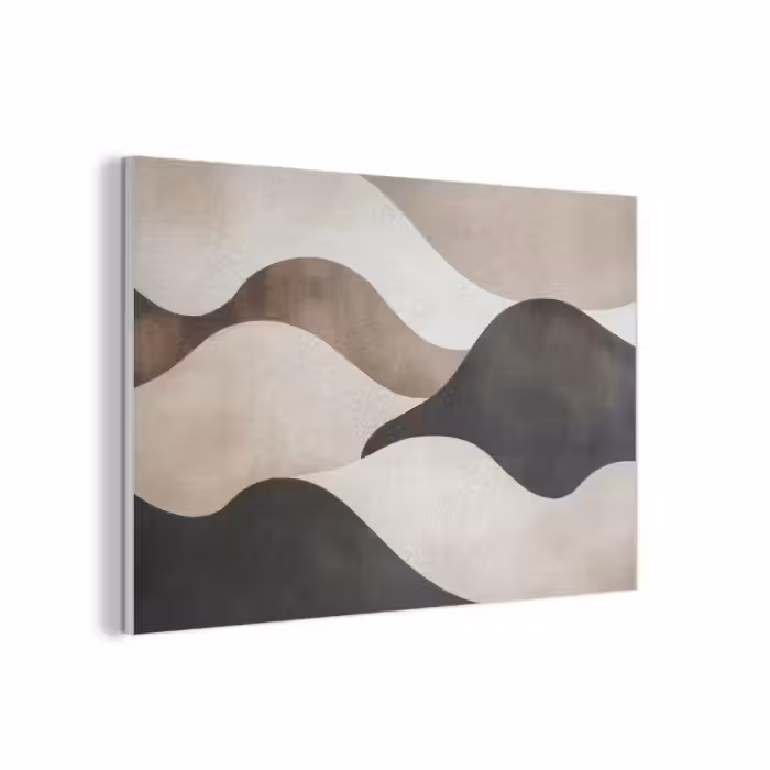 Akoestisch schilderij - Golven - Abstract - Beige