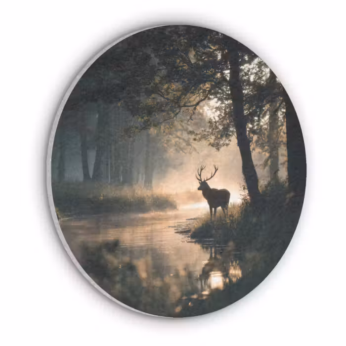Akoestisch schilderij rond - Hert - Bosbeek - Mystiek