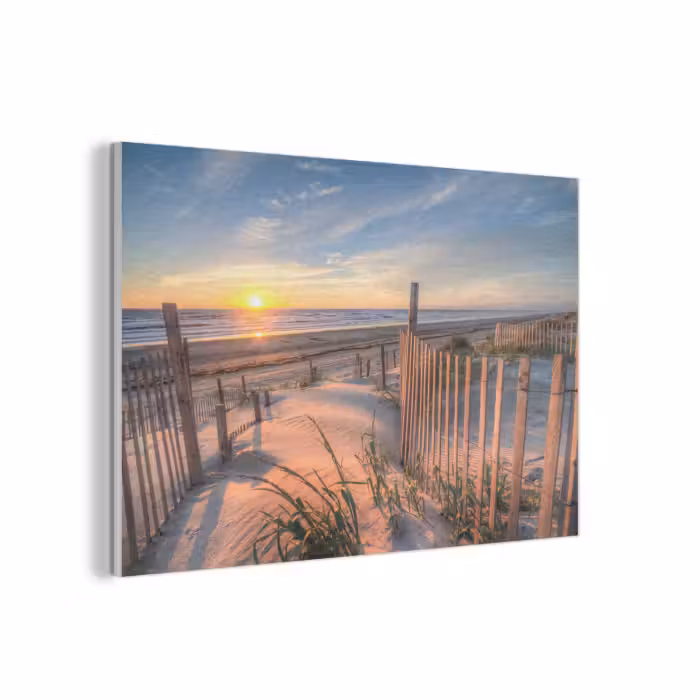 Akoestisch schilderij - Strand - Zee - Duin - Zonsondergang - Landschap