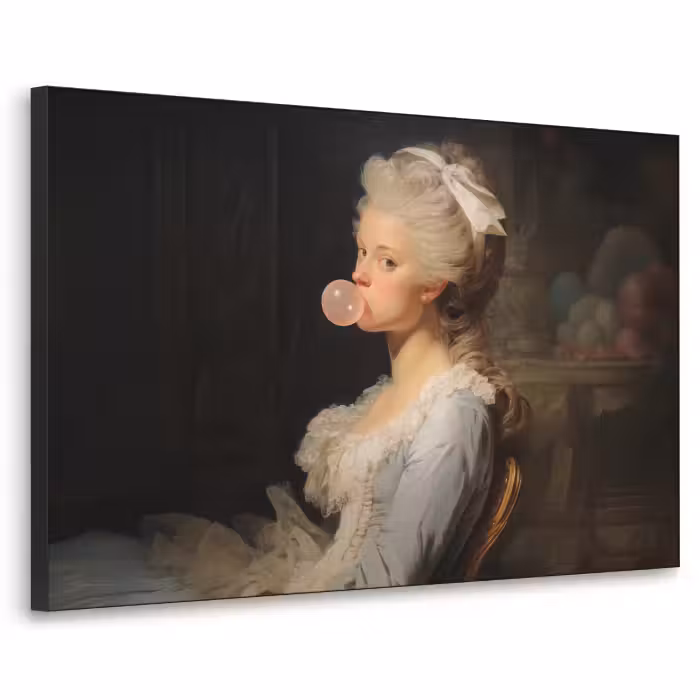 Art Frame - Vrouw - Barokjurk - Kauwgom