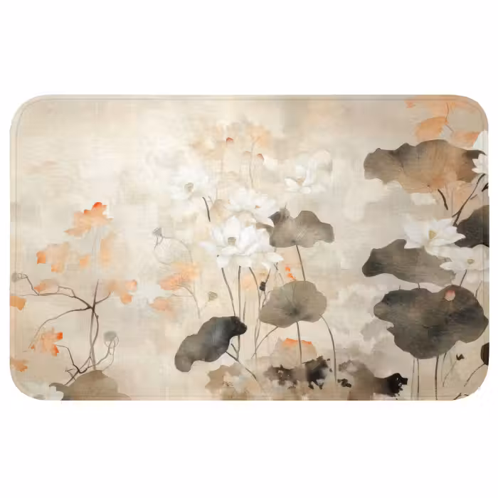 Badmat - Bloemen - Japandi - Wabi sabi