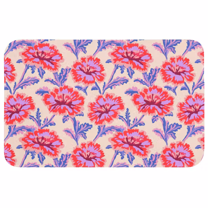 Badmat - Bloemen - Patroon - Meerkleurig