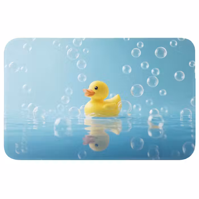 Badmat - Bubbels - Badeend - Geel