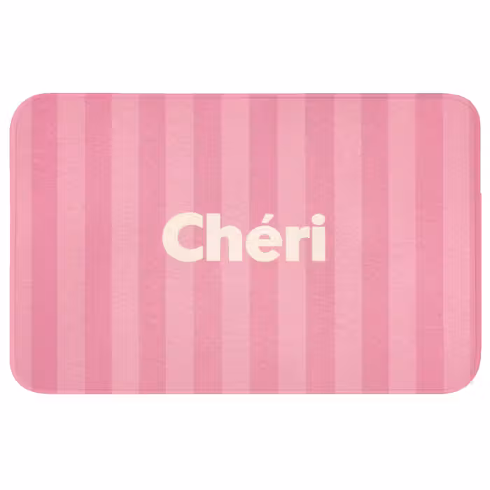 Badmat - Gestreept - Roze - Chéri