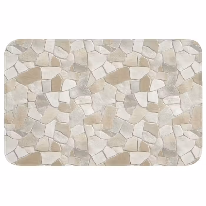 Badmat - Mozaïek - Stenen - Beige