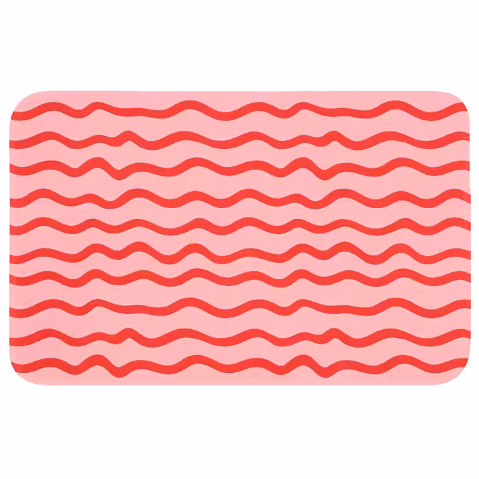 Badmat - Speels - Patroon - Rood