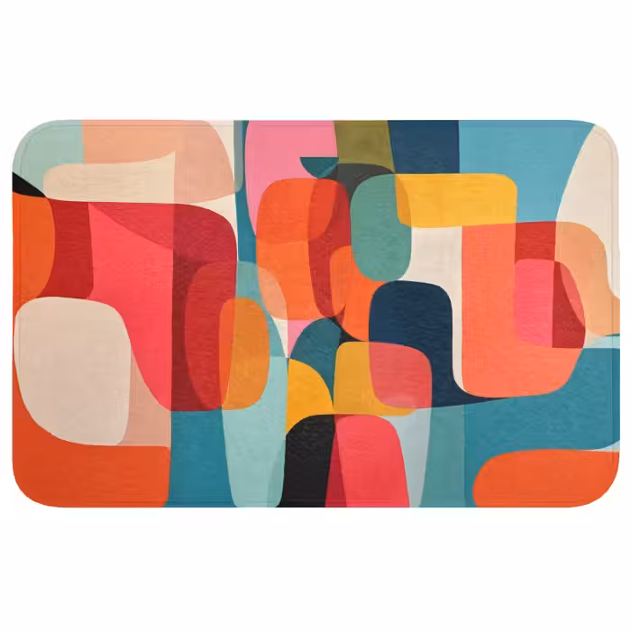 Badmat - Vormen - Kleurrijk - Abstract - Vlakken
