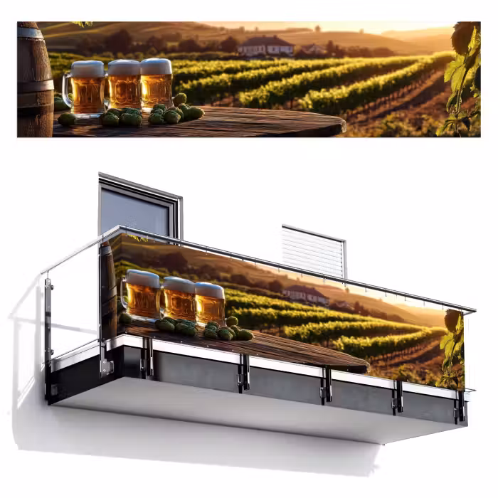 Balkonscherm - Bier - Hop - Landschap
