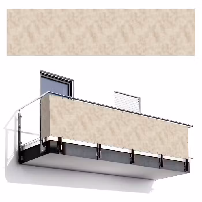 Balkonscherm - Structuur - Spikkels - Beige
