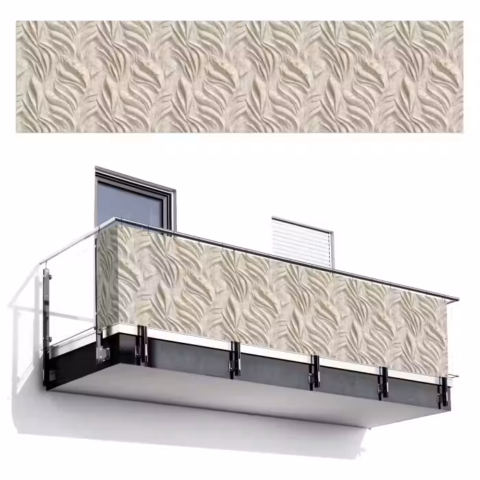 Balkonscherm - Textuur - Reliëf - Beige