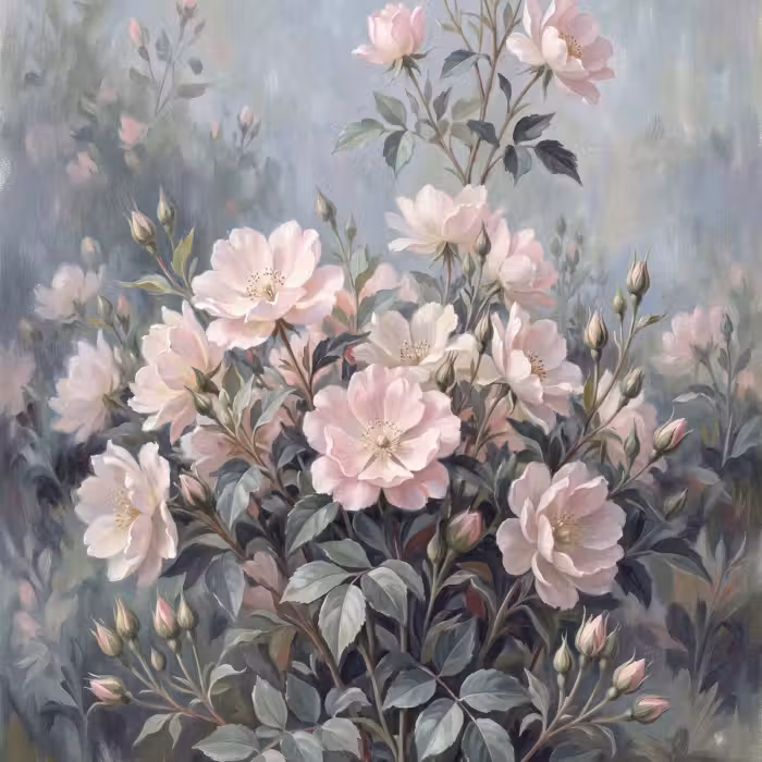Behang - Rozen - Illustratie - Roze