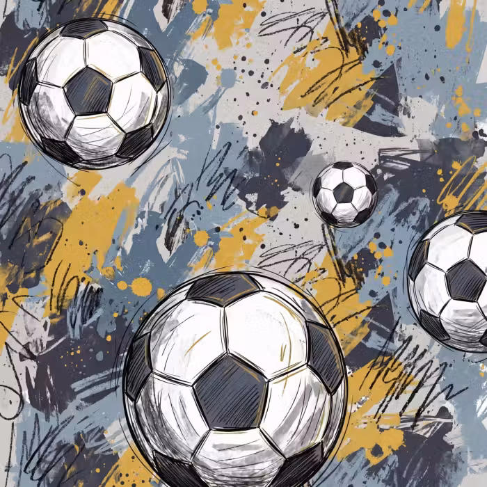 Behang - Voetbal - Abstract - Sport - Kleurrijk