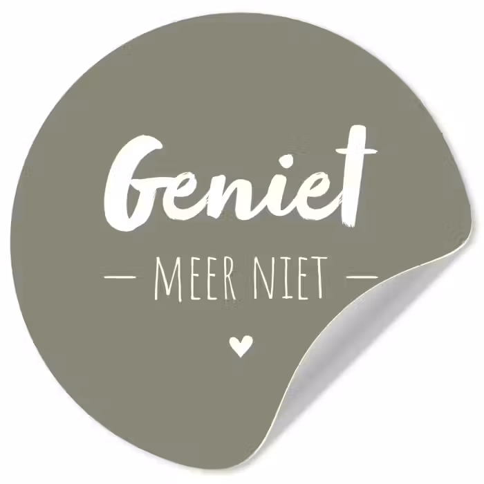 Behangcirkel - Spreuken - Geniet meer niet - Zomer - Tekst - Genieten