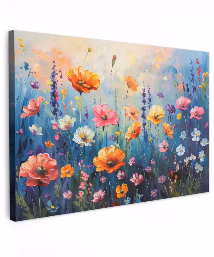 Buiten canvas - Bloemen - Natuur - Waterverf - Kunst