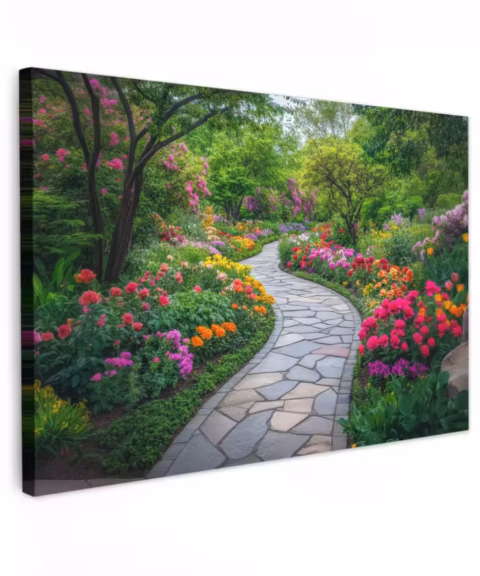 Buiten canvas - Park - Bloemen - Tuin
