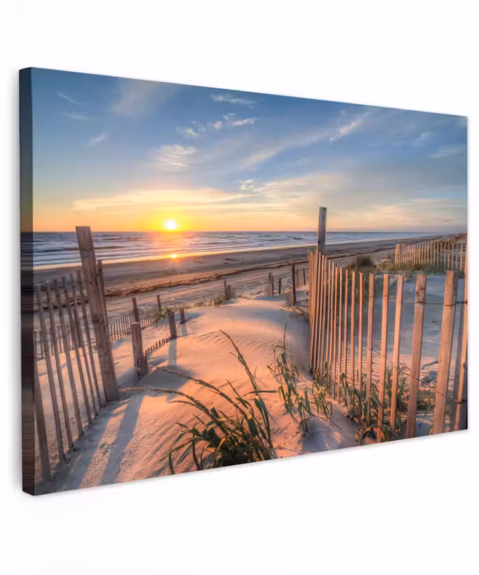 Buiten canvas - Zonsondergang Achter de Duinen
