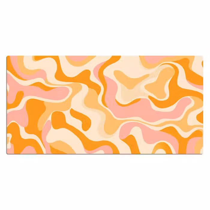 Bureau onderlegger - Abstract - Golvend - Oranje