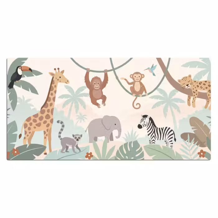 Bureau onderlegger - Jungle - Dieren - Groen
