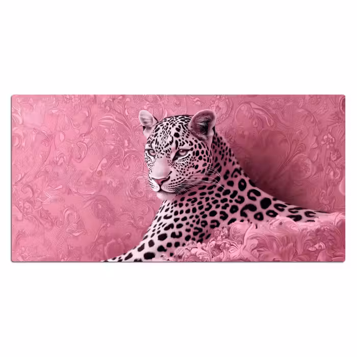 Bureau onderlegger - Panter - Luxe - Roze