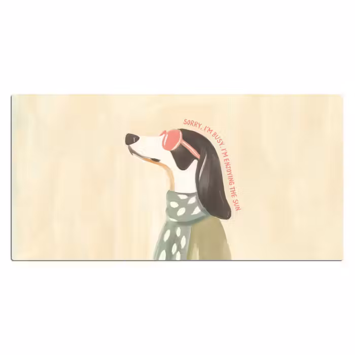Bureau onderlegger - Quote - Hond - Zonnebril