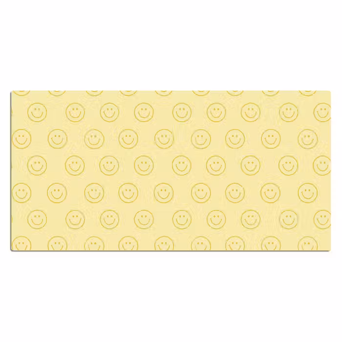 Bureau onderlegger - Smileys - Patroon - Retro - Zachtgeel