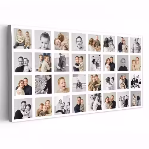 Canvas collage - Liggend - 32 foto's
