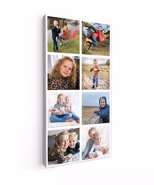 Canvas collage - Staand - 8 foto's