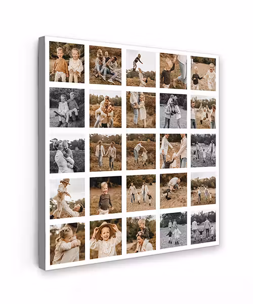 Canvas collage - Vierkant - 25 foto's