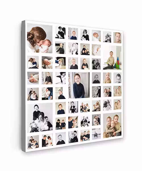 Canvas collage - Vierkant - 49 foto's