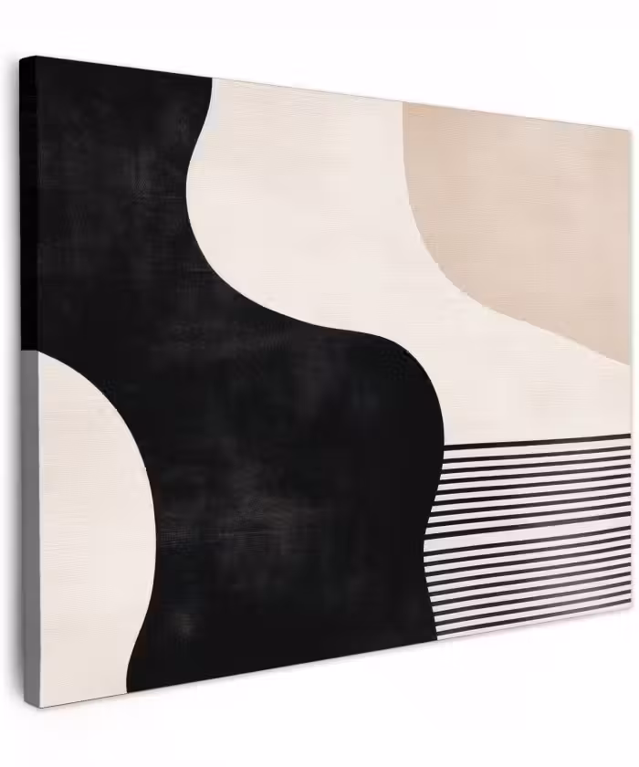 Canvas schilderij - Abstract - Japandi - Beige - Modern