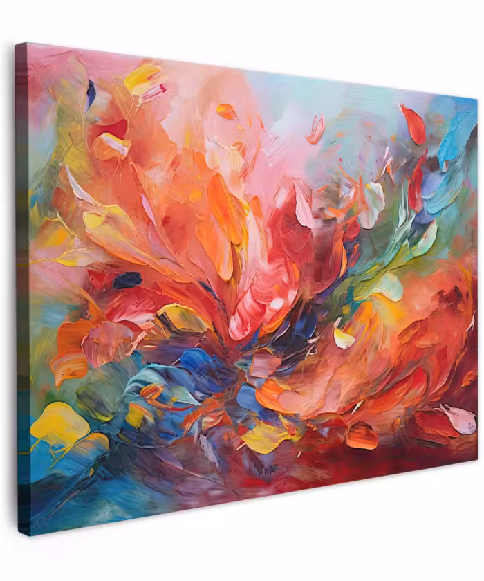 Canvas schilderij - Olieverf - Kunst - Abstract - Kleurrijk