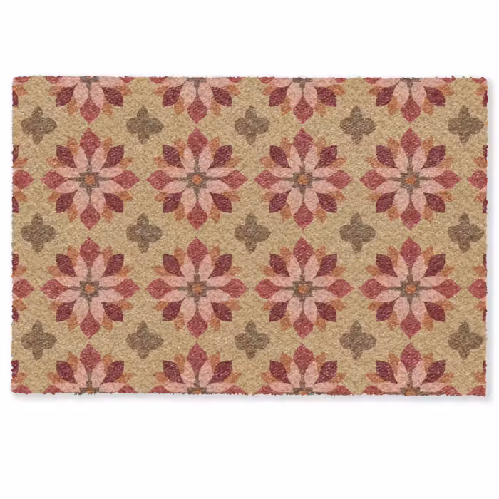 Deurmat - Bloemen - Retro - Groen