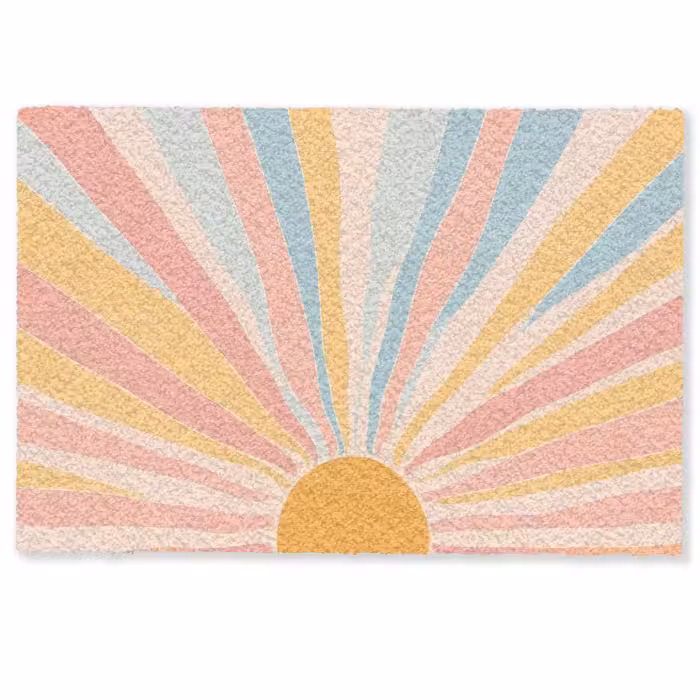 Deurmat - Illustratie - Zon - Pastelkleuren