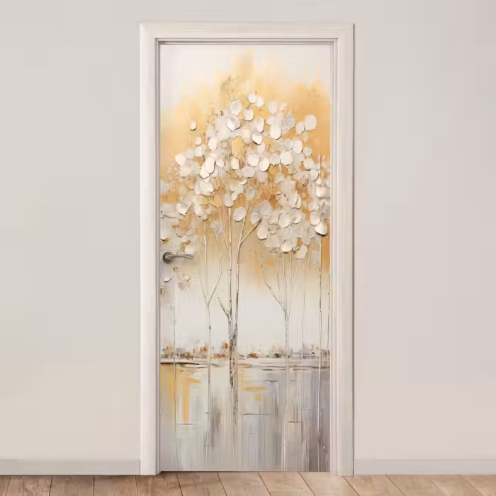 Deursticker - Bomen - Kunst - Acryl - Natuur