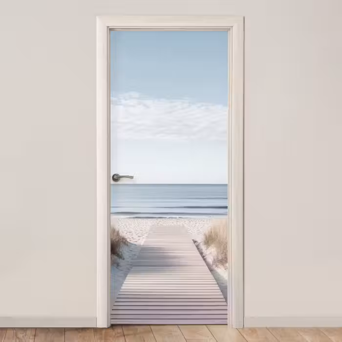 Deursticker - Pad - Strand - Duinen - Natuur