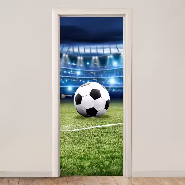 Deursticker - Voetbal - Stadion - Bal - Jongens
