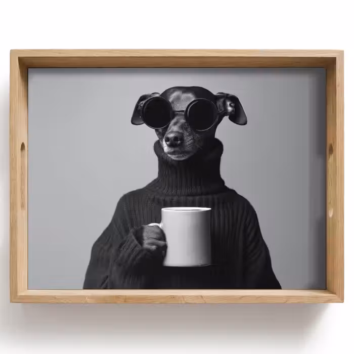 Dienblad - Coltrui - Hond - Bril - Mok