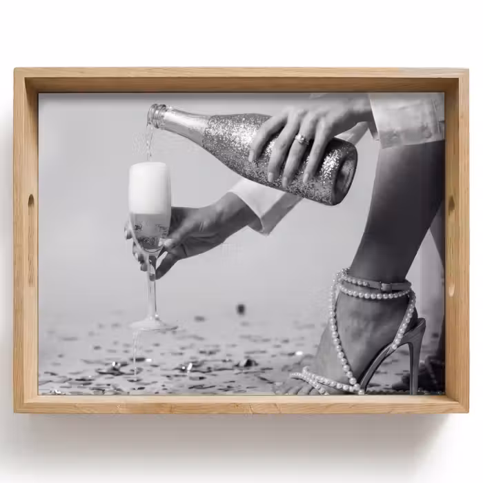 Dienblad - Feestelijk - Champagne - Discobal