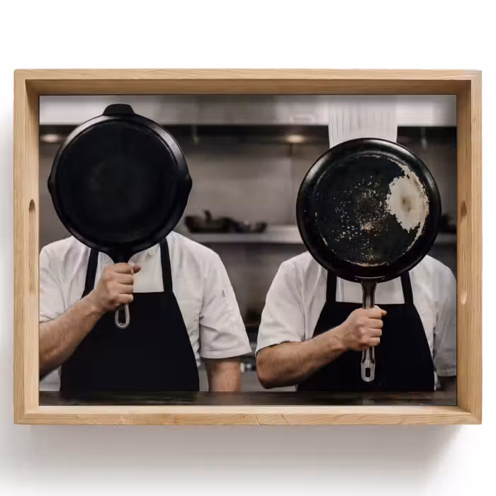Dienblad - Koks - Koekenpannen - Keuken