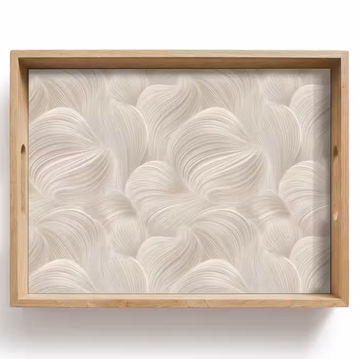 Dienblad - Lijnen - Waaier - Beige