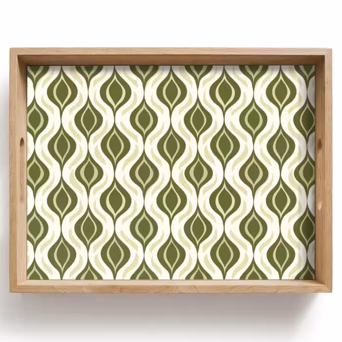 Dienblad - Patroon - Retro - Groen