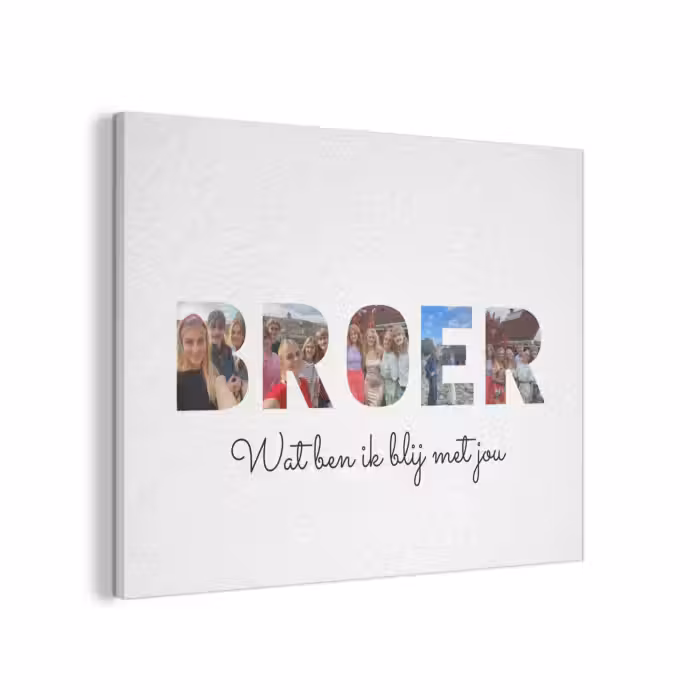 Gepersonaliseerd akoestisch schilderij - Broer - Lettercollage