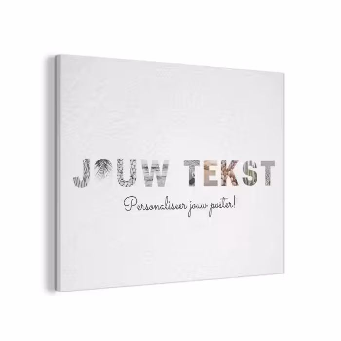Gepersonaliseerd akoestisch schilderij - Jouw Tekst - Lettercollage
