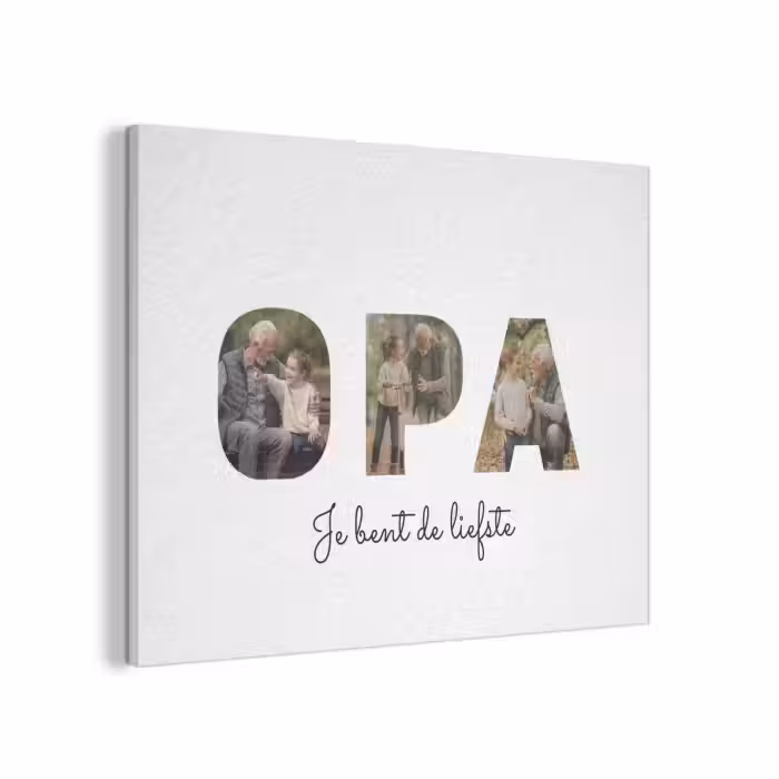 Gepersonaliseerd akoestisch schilderij - Opa - Lettercollage