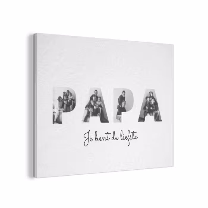Gepersonaliseerd akoestisch schilderij - Papa - Lettercollage